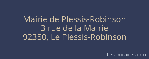 Mairie de Plessis-Robinson