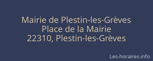 Mairie de Plestin-les-Grèves