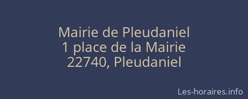 Mairie de Pleudaniel
