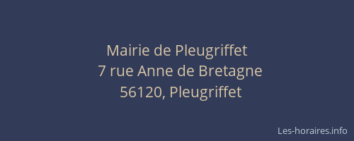 Mairie de Pleugriffet