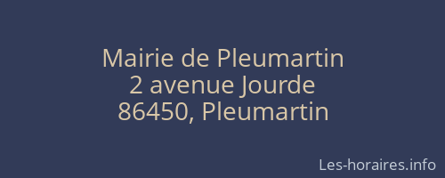 Mairie de Pleumartin