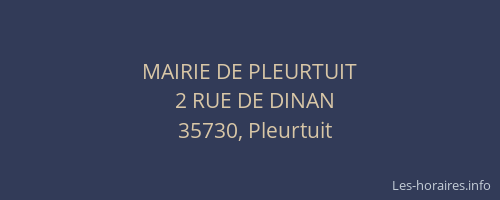 MAIRIE DE PLEURTUIT