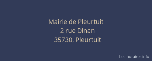 Mairie de Pleurtuit