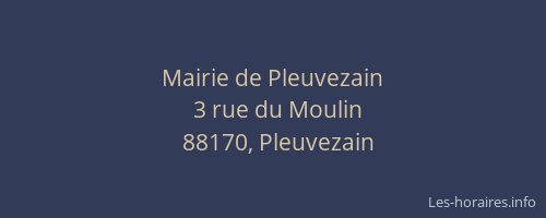 Mairie de Pleuvezain