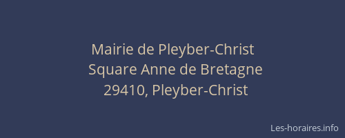 Mairie de Pleyber-Christ