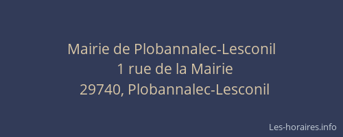 Mairie de Plobannalec-Lesconil