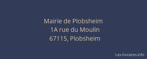 Mairie de Plobsheim