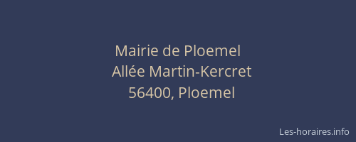 Mairie de Ploemel