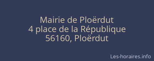 Mairie de Ploërdut