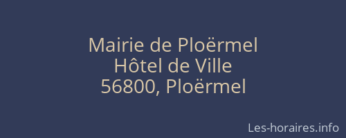 Mairie de Ploërmel
