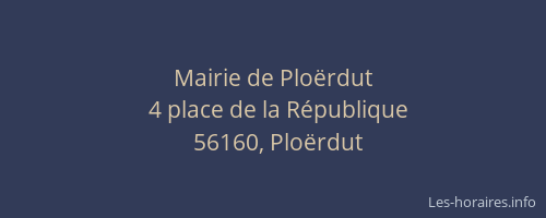 Mairie de Plo&euml;rdut