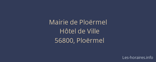Mairie de Plo&euml;rmel
