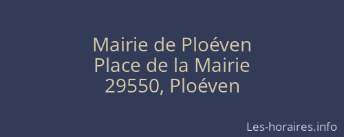 Mairie de Ploéven