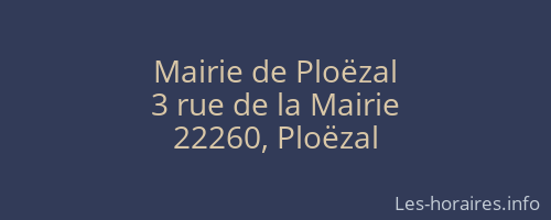 Mairie de Ploëzal