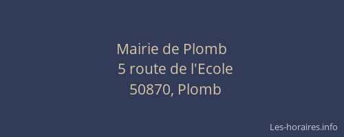 Mairie de Plomb