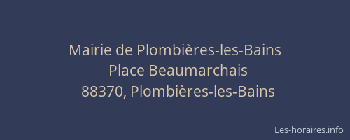 Mairie de Plombières-les-Bains