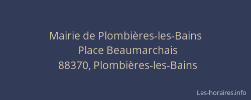 Mairie de Plombi&egrave;res-les-Bains