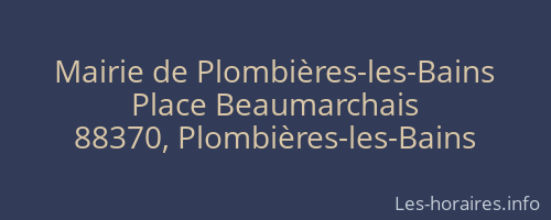 Mairie de Plombières-les-Bains