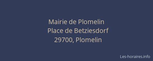 Mairie de Plomelin