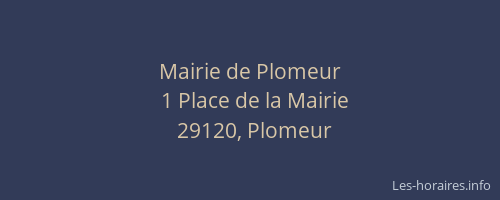 Mairie de Plomeur