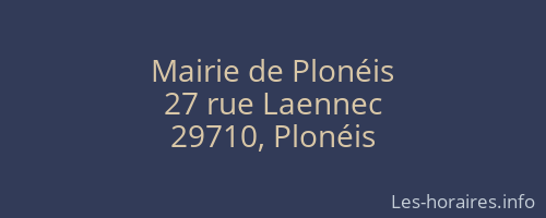 Mairie de Plonéis
