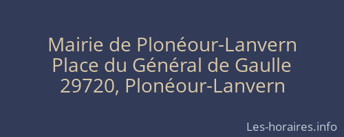 Mairie de Plonéour-Lanvern