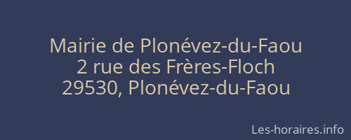 Mairie de Plonévez-du-Faou
