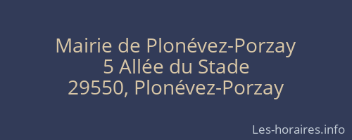 Mairie de Plonévez-Porzay