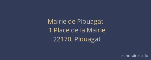 Mairie de Plouagat