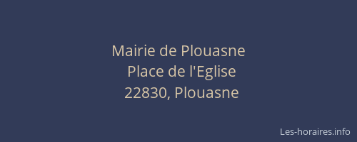 Mairie de Plouasne
