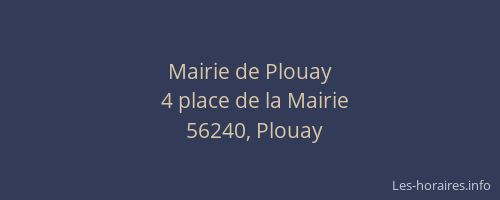 Mairie de Plouay