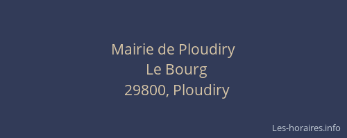 Mairie de Ploudiry