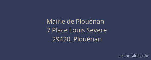 Mairie de Plou&eacute;nan