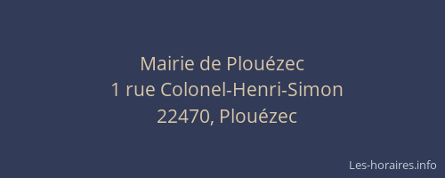 Mairie de Plou&eacute;zec