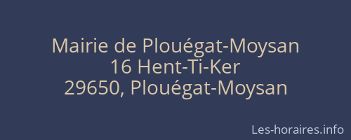 Mairie de Plouégat-Moysan