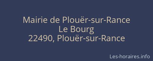 Mairie de Plouër-sur-Rance