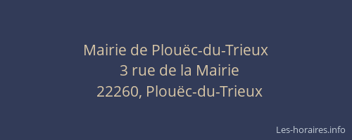 Mairie de Plou&euml;c-du-Trieux