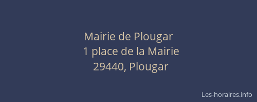 Mairie de Plougar
