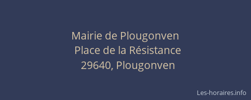 Mairie de Plougonven