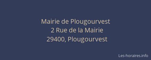 Mairie de Plougourvest
