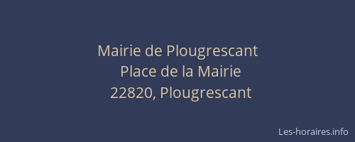 Mairie de Plougrescant
