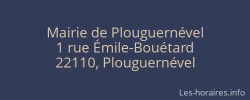 Mairie de Plouguernével
