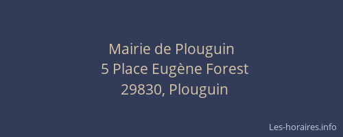 Mairie de Plouguin