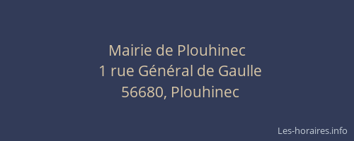 Mairie de Plouhinec