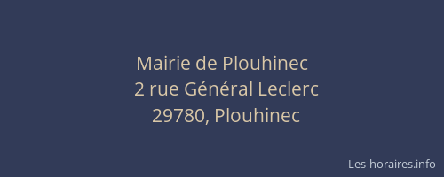 Mairie de Plouhinec