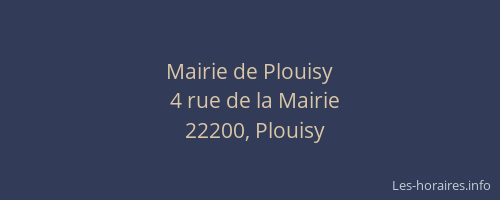 Mairie de Plouisy
