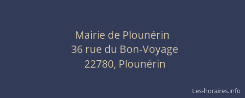 Mairie de Ploun&eacute;rin