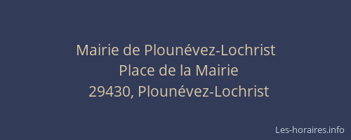 Mairie de Plounévez-Lochrist