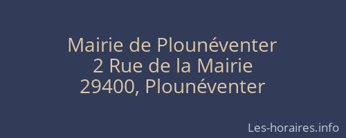 Mairie de Plounéventer
