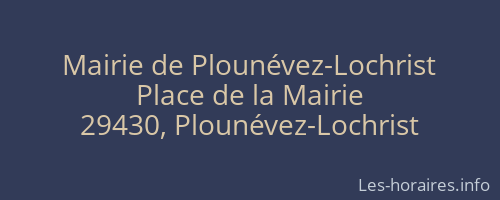 Mairie de Plounévez-Lochrist